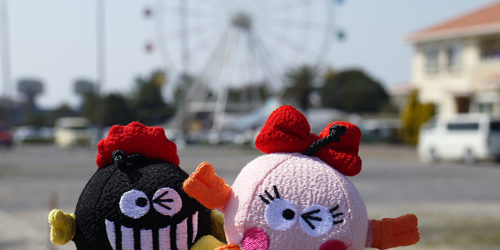 2013.04.18_sanpo_1 ボンバー君&ボンミちゃん