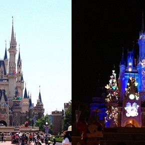 2013.06.19_ekimae_blog_1 シンデレラ城 昼と夜の顔!