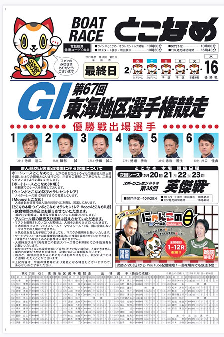 G1東海地区選手権 新聞