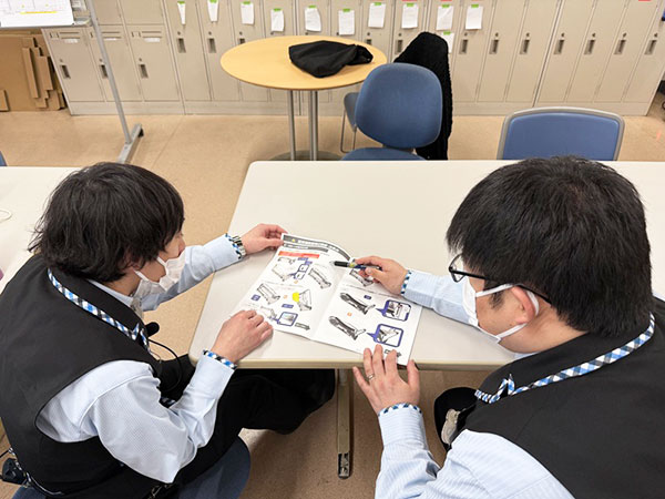 先輩からの指導！