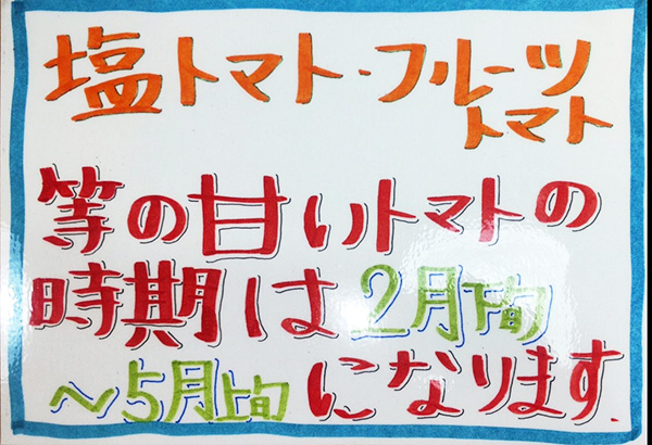 トマト販売案内